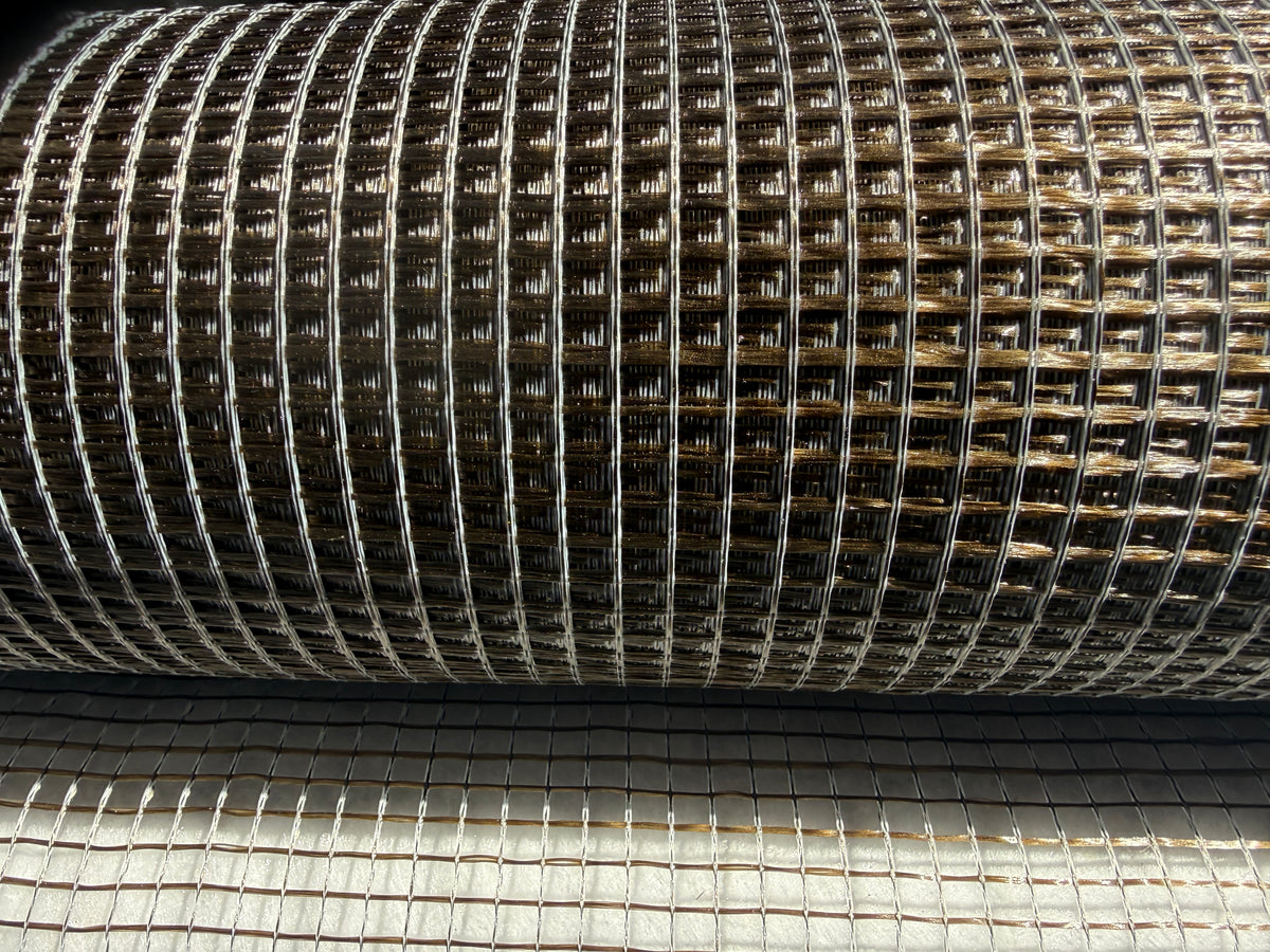 Basaltfaser-Gitter 110 g/m², Polymerbeschichtung, 7x6 mm, Breite 1m, Rolle 50 m²